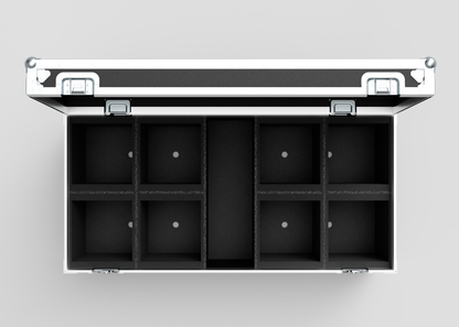 8 Way Martin ELP (IP) Par Can Case With Clamps Compartment