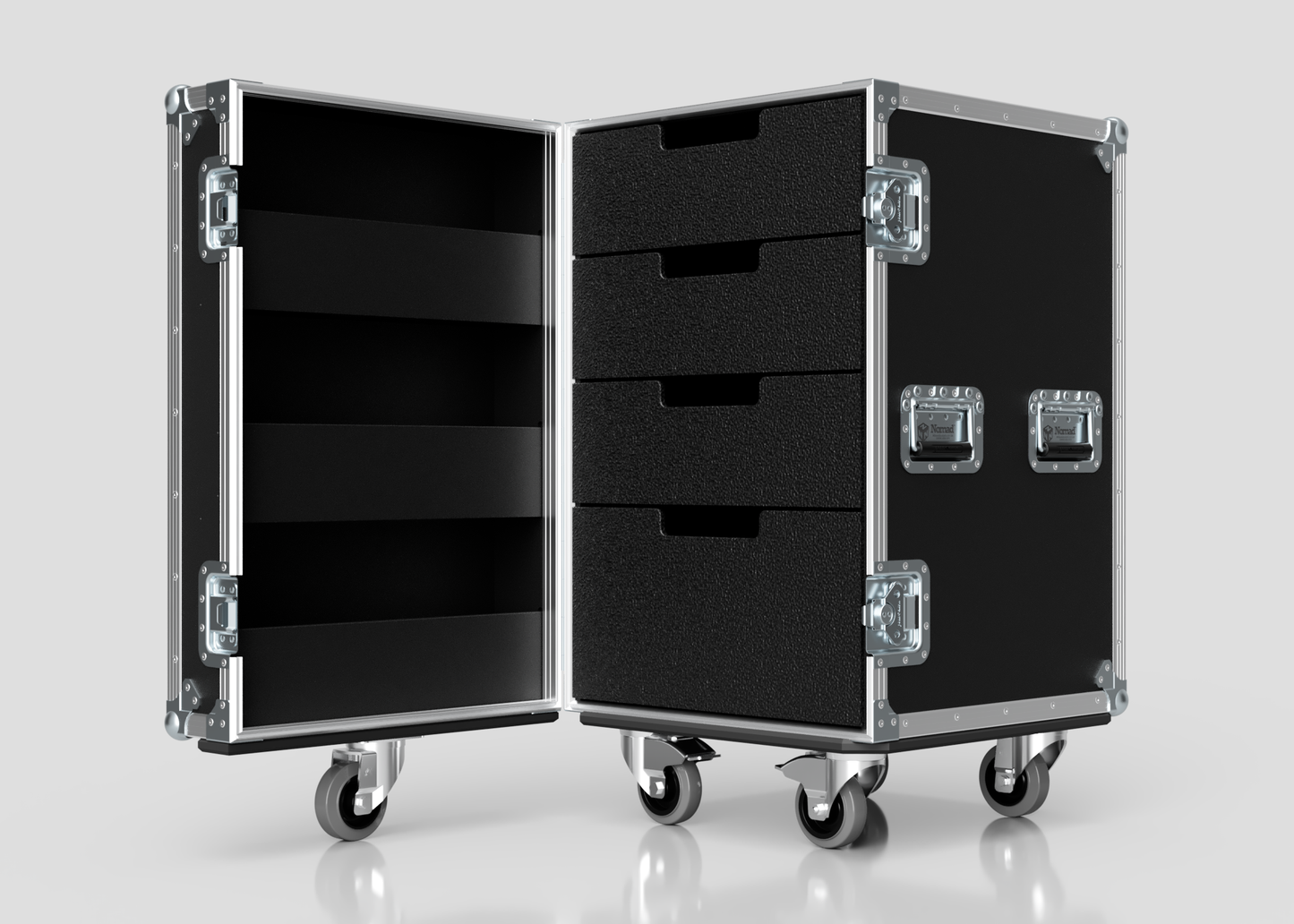 4 Drawer Tool Box Case with Lid Pockets