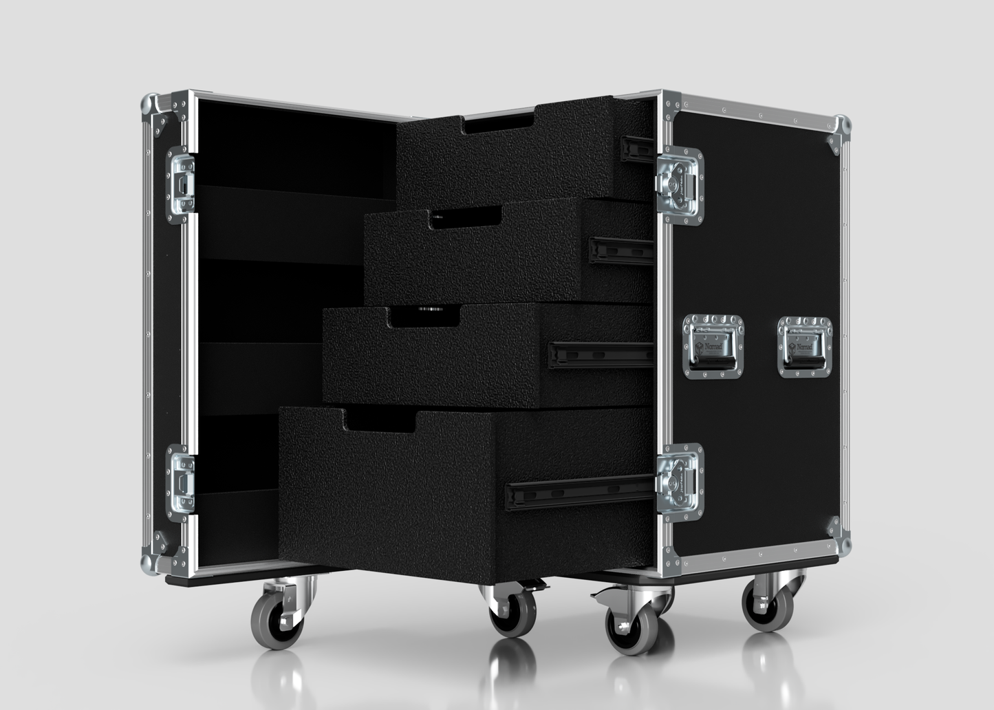 4 Drawer Tool Box Case with Lid Pockets