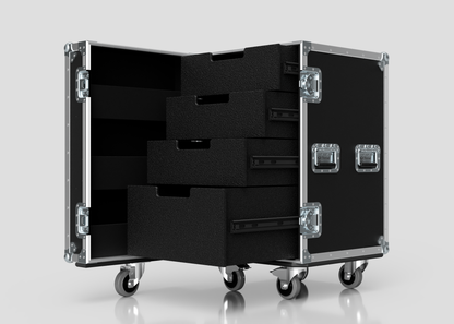 4 Drawer Tool Box Case with Lid Pockets